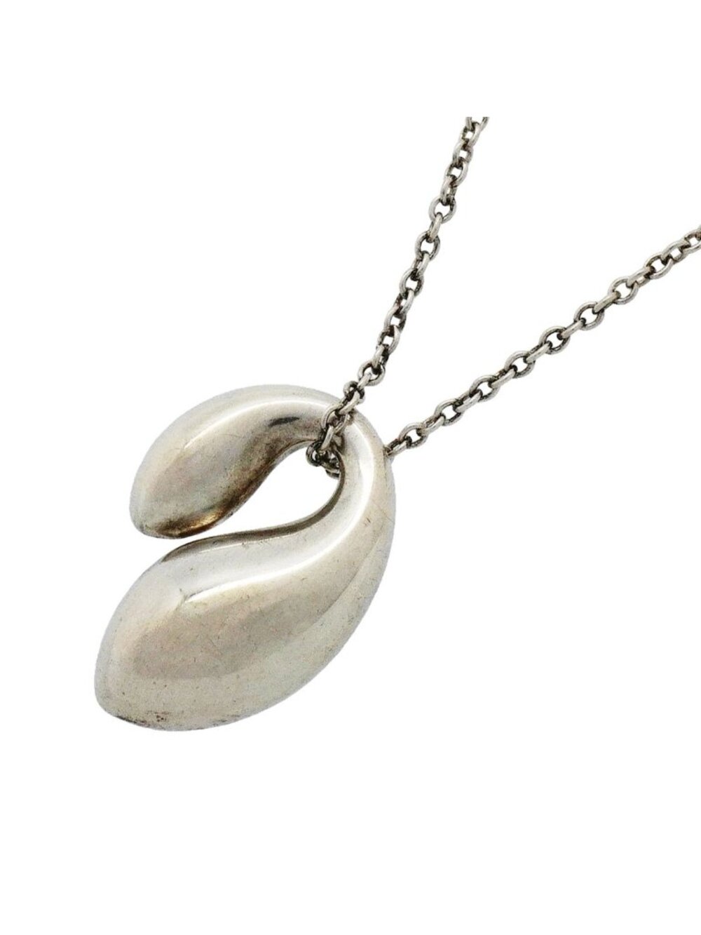 Tiffany & Co Necklace Double Teardrop 925 Sterling Silver